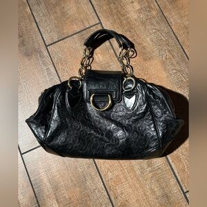 MARC JACOBS Women's Leather Satchel Handbag with Gold Hardware